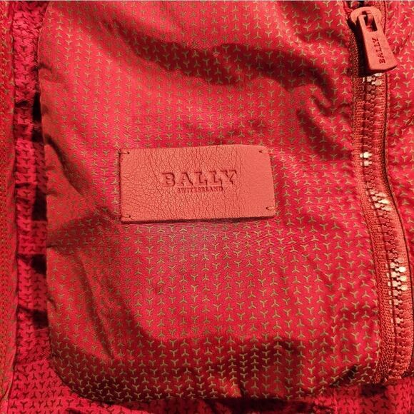 BALLY Women’s Red Windbreaker Hoodie Jacket Raincoat - Size 4 - Picture 6 of 8